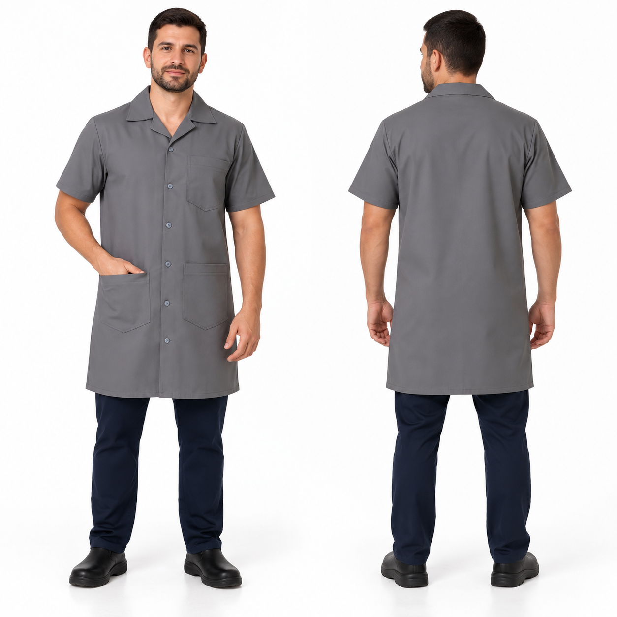 Jaleco industrial cinza